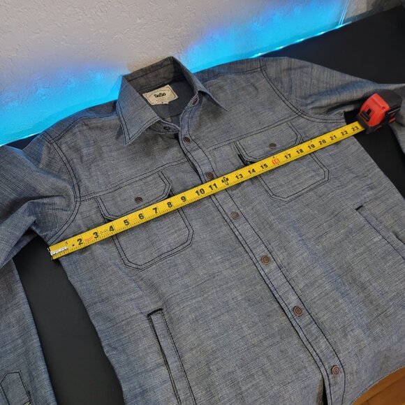 SoSo Brothers 6oz Indigo Chambray Selvedge Denim Shirt Jacket CPO NEW Worker M - Picture 5 of 6